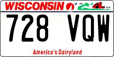 WI license plate 728VQW
