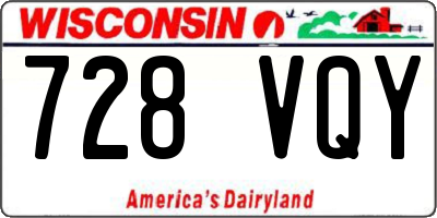 WI license plate 728VQY