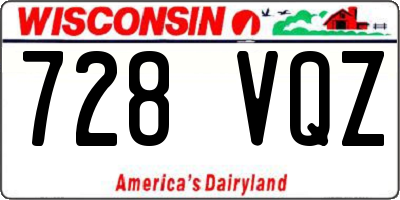 WI license plate 728VQZ