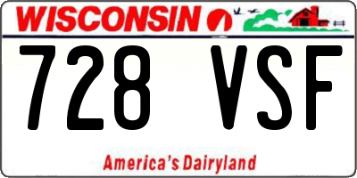WI license plate 728VSF