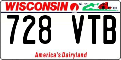 WI license plate 728VTB