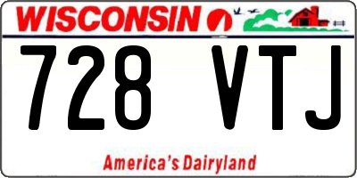 WI license plate 728VTJ