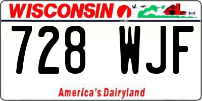 WI license plate 728WJF