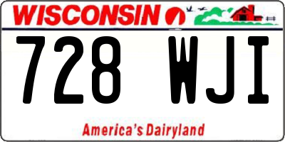 WI license plate 728WJI