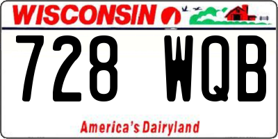 WI license plate 728WQB