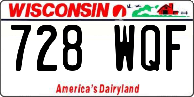 WI license plate 728WQF