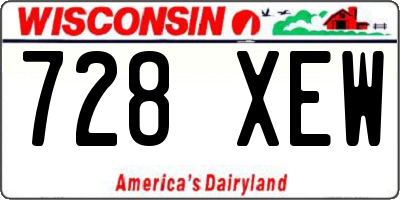 WI license plate 728XEW