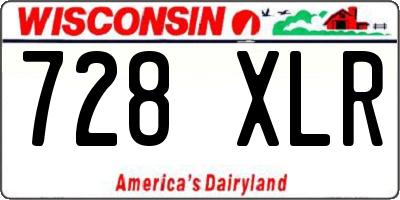 WI license plate 728XLR