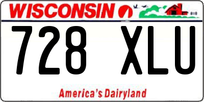 WI license plate 728XLU