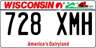 WI license plate 728XMH