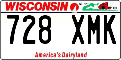 WI license plate 728XMK