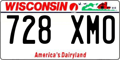 WI license plate 728XMO