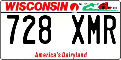 WI license plate 728XMR