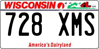 WI license plate 728XMS
