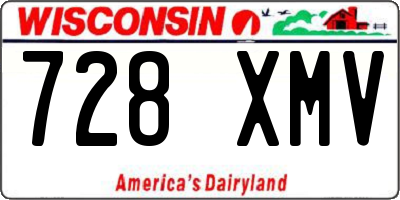 WI license plate 728XMV