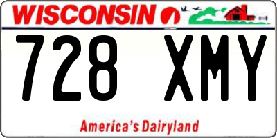 WI license plate 728XMY