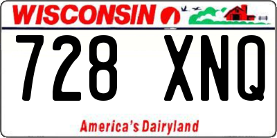 WI license plate 728XNQ