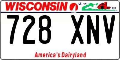 WI license plate 728XNV