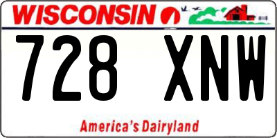 WI license plate 728XNW