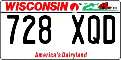 WI license plate 728XQD