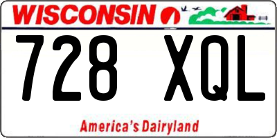 WI license plate 728XQL