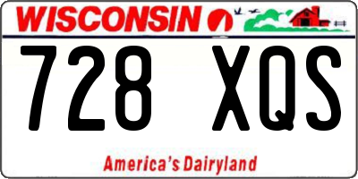 WI license plate 728XQS