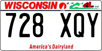 WI license plate 728XQY