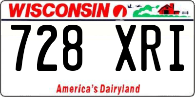 WI license plate 728XRI