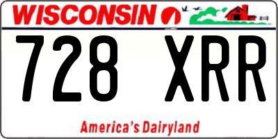 WI license plate 728XRR