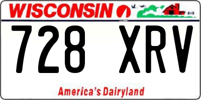 WI license plate 728XRV