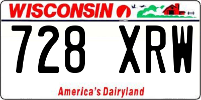 WI license plate 728XRW