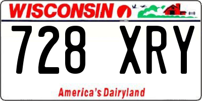 WI license plate 728XRY