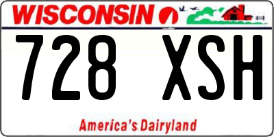 WI license plate 728XSH