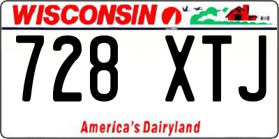 WI license plate 728XTJ