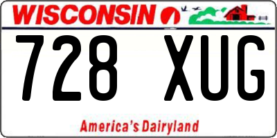 WI license plate 728XUG