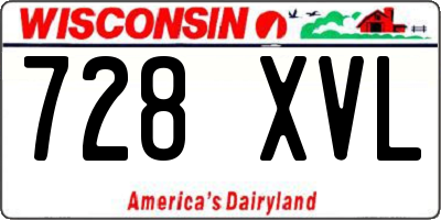 WI license plate 728XVL