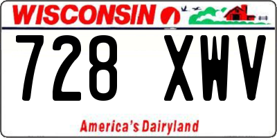 WI license plate 728XWV