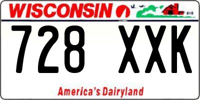 WI license plate 728XXK