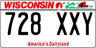 WI license plate 728XXY