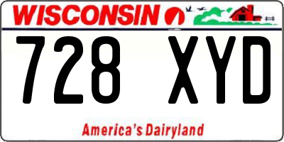WI license plate 728XYD
