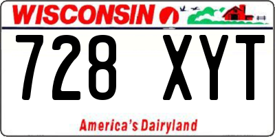 WI license plate 728XYT