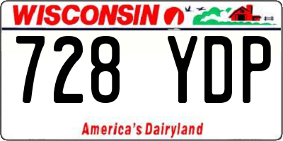 WI license plate 728YDP