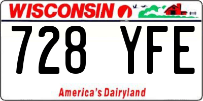 WI license plate 728YFE