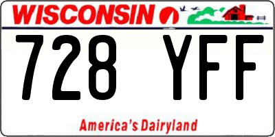 WI license plate 728YFF