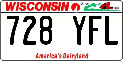 WI license plate 728YFL