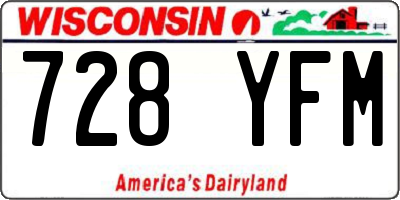 WI license plate 728YFM