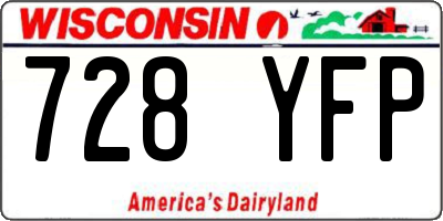 WI license plate 728YFP