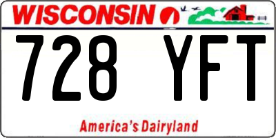 WI license plate 728YFT
