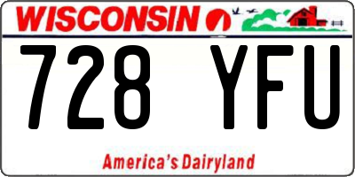 WI license plate 728YFU