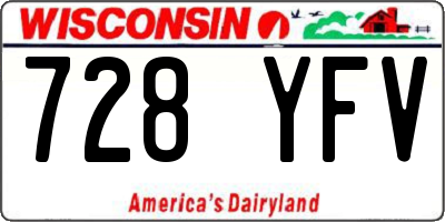 WI license plate 728YFV